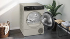 Siemens iQ500 Heat pump tumble dryer 9 kg Silver inox WQ46H2DXGB