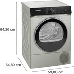 Siemens iQ500 Heat pump tumble dryer 9 kg Silver inox WQ46H2DXGB