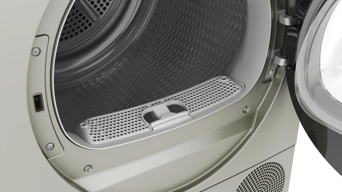 Siemens iQ500 Heat pump tumble dryer 9 kg Silver inox WQ46H2DXGB