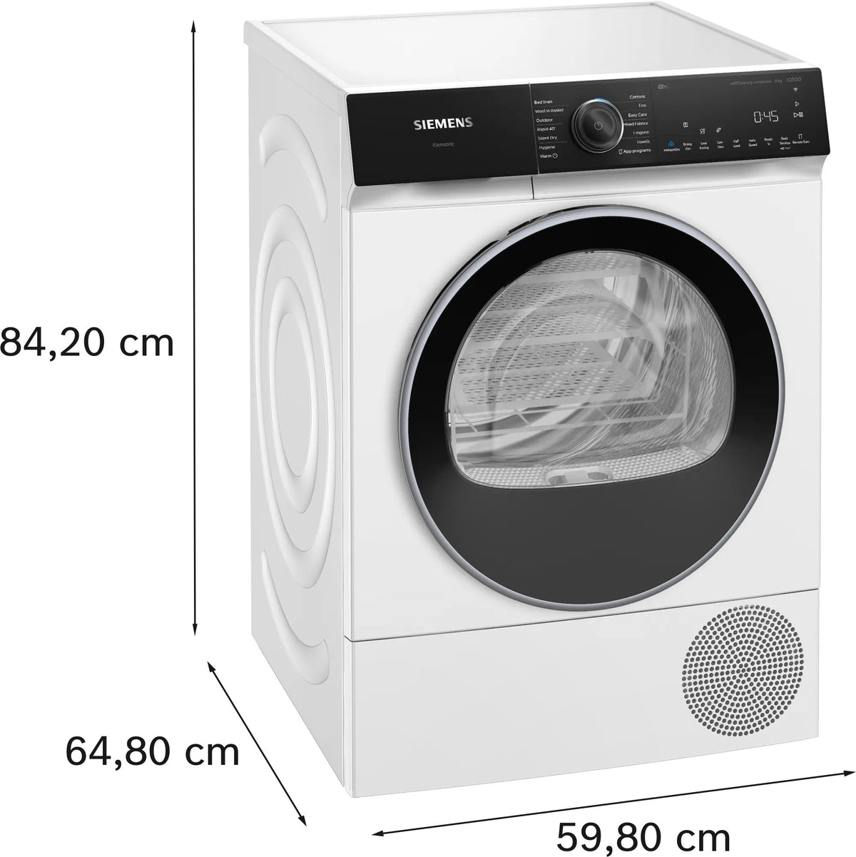 Siemens iQ500 Heat pump tumble dryer 9 kg WQ46H2D9GB