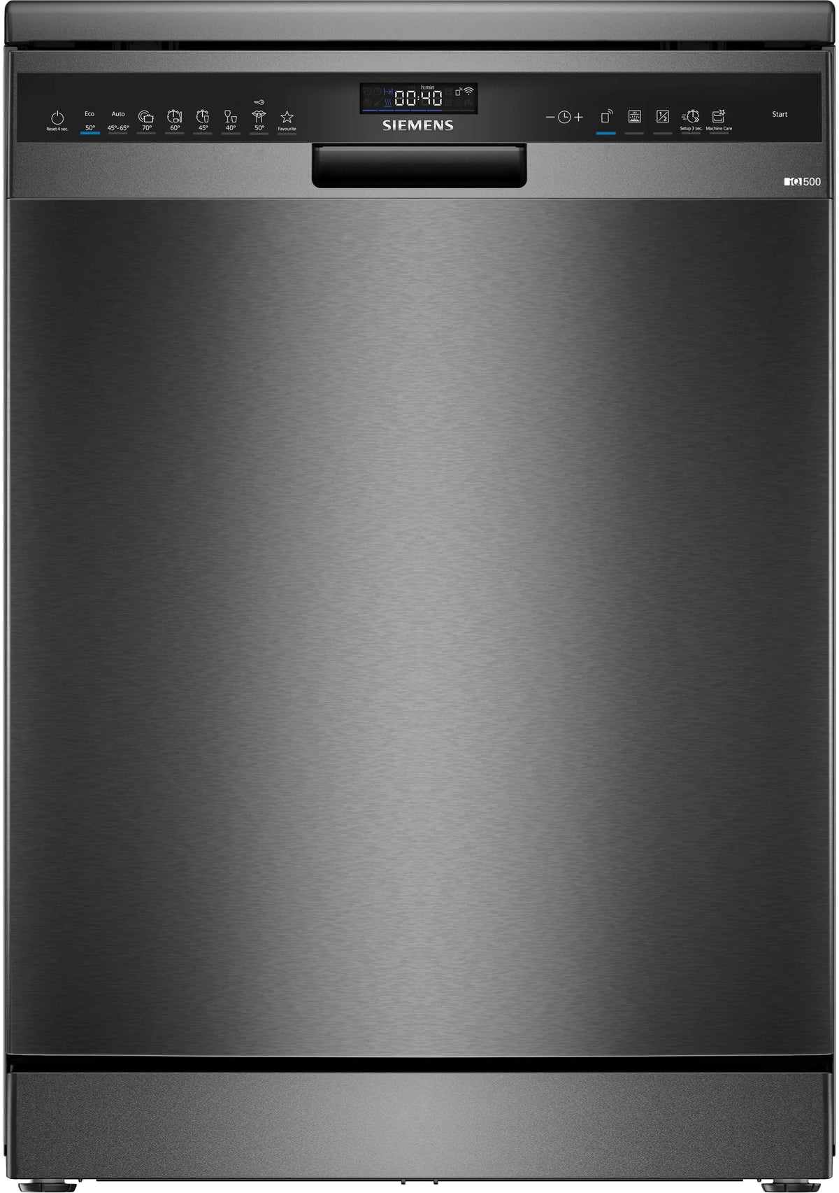 Siemens iQ500 Free-standing dishwasher 60 cm Brushed black steel anti-fingerprint SN25EC13CE