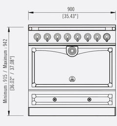 La Cornue Cornufé 90 Albertine Induction Range Cooker