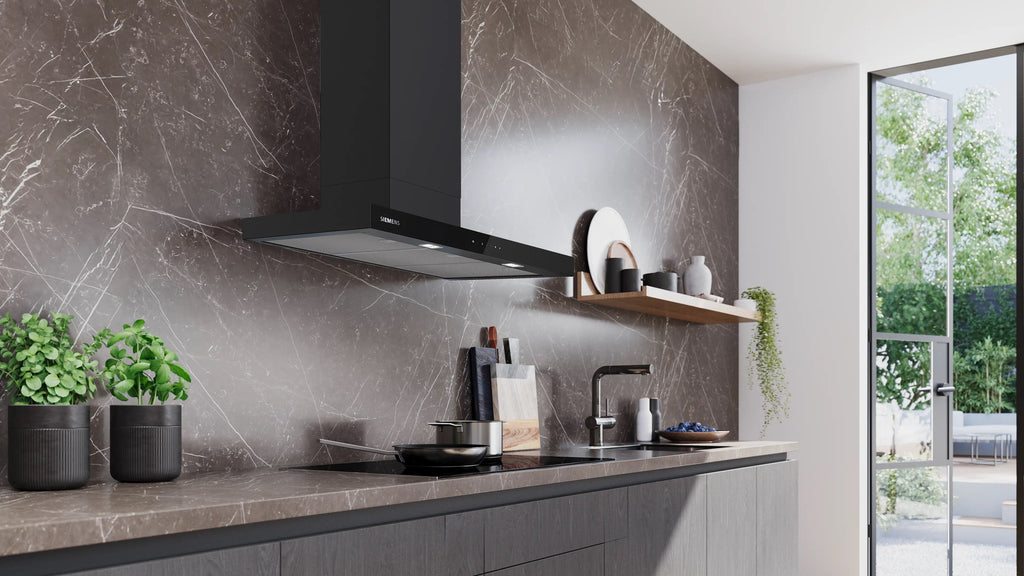 Siemens iQ500 Wall-mounted cooker hood 90 cm Matt black LC97BDN60B
