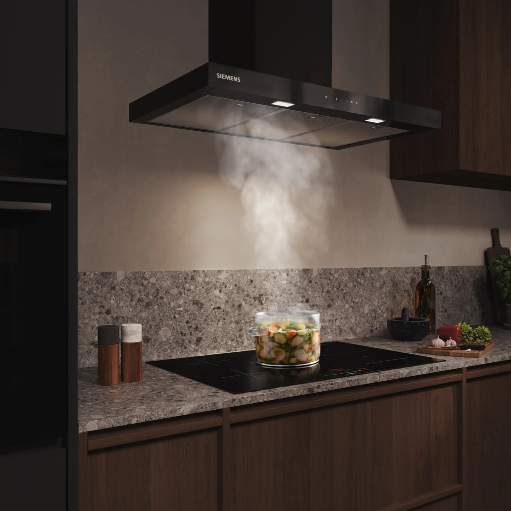 Siemens iQ500 Wall-mounted cooker hood 90 cm Matt black LC97BDN60B