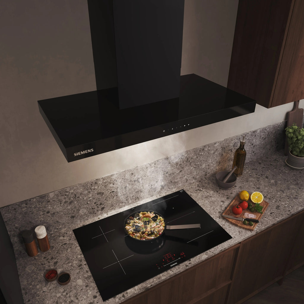 Siemens iQ500 Wall-mounted cooker hood 90 cm Matt black LC97BDN60B