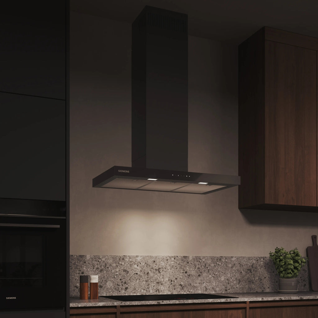 Siemens iQ500 Wall-mounted cooker hood 90 cm Matt black LC97BDN60B