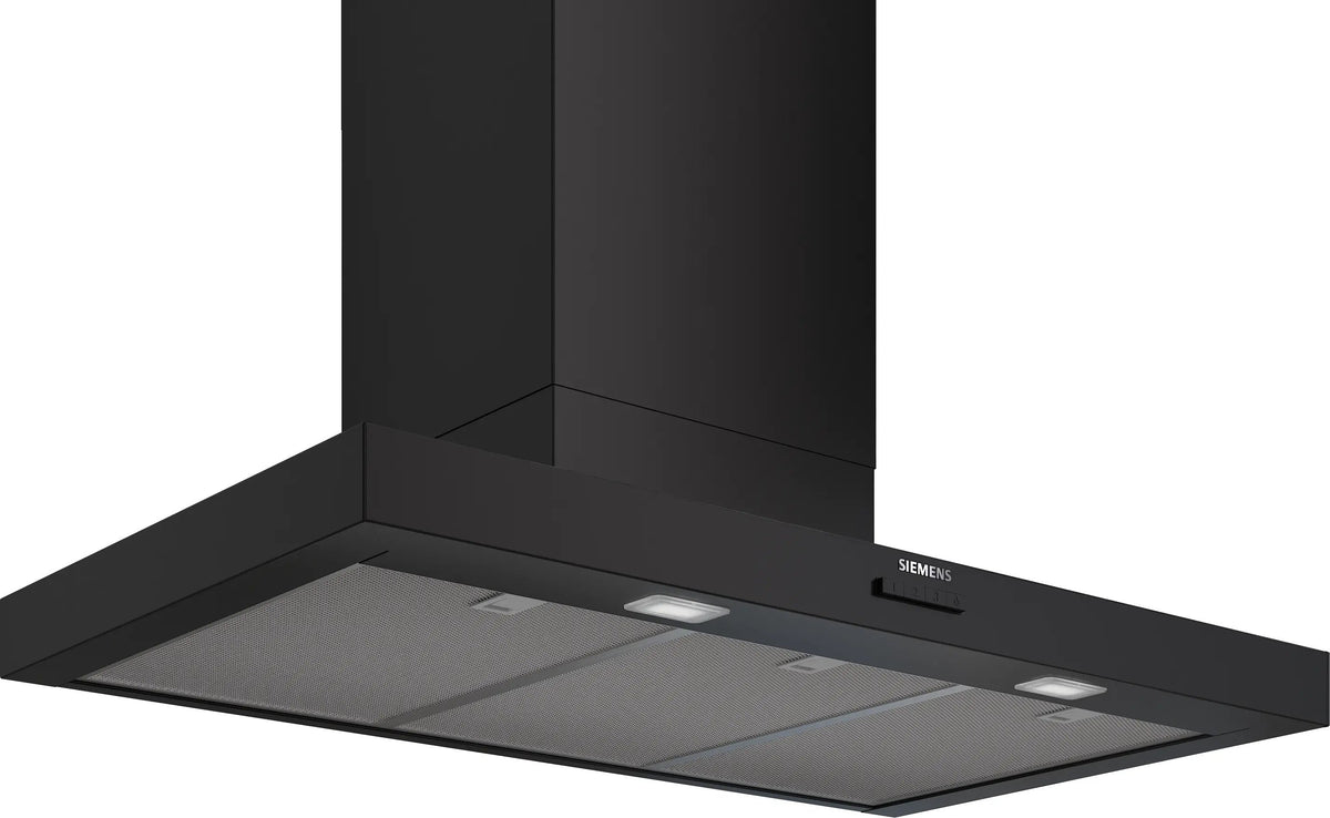 Siemens iQ300 Wall-mounted cooker hood 90 cm Matt black LC95BCC60B