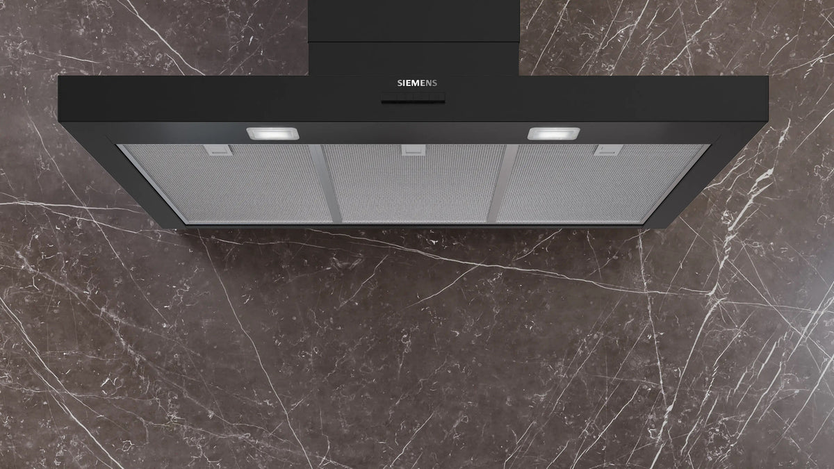 Siemens iQ300 Wall-mounted cooker hood 90 cm Matt black LC95BCC60B