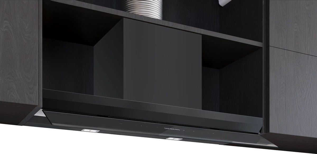Siemens iQ700 Integrated Design Hood 90 cm clear glass black printed, Matt black LJ98BET60B