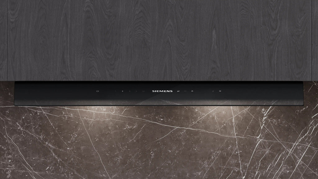 Siemens iQ700 Integrated Design Hood 90 cm clear glass black printed, Matt black LJ98BET60B
