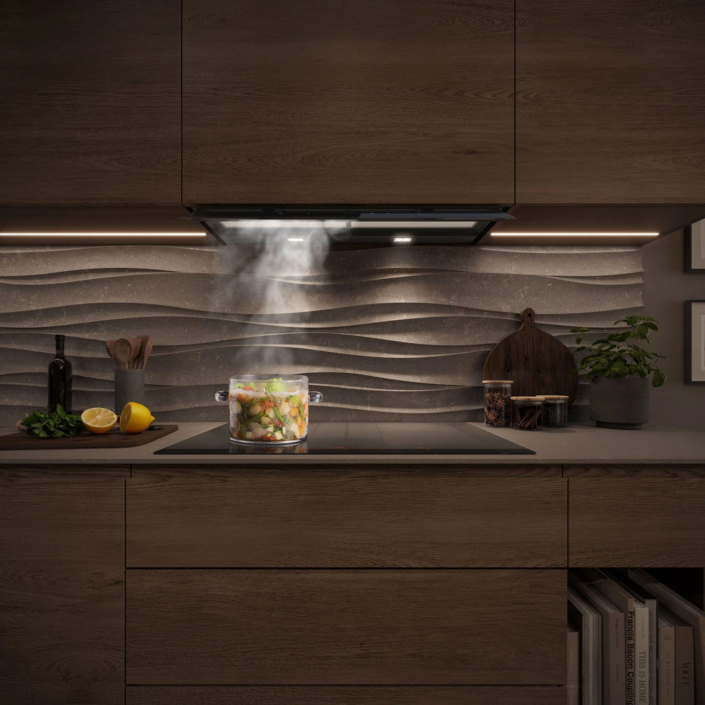 Siemens iQ700 Integrated Design Hood 90 cm clear glass black printed, Matt black LJ98BET60B
