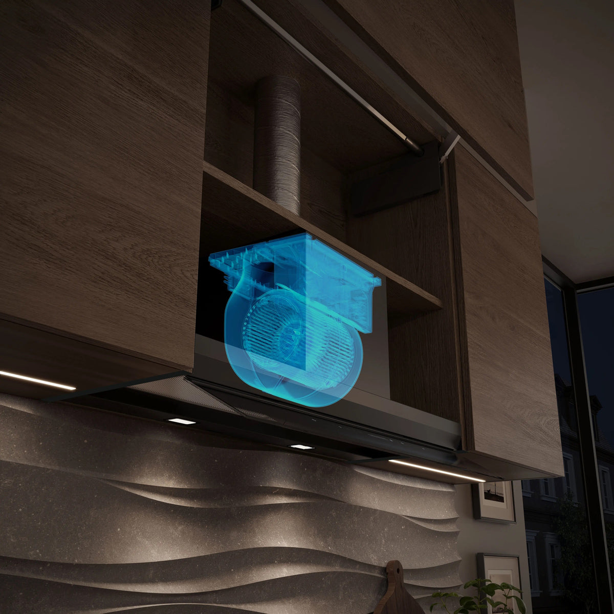 Siemens iQ700 Integrated Design Hood 90 cm clear glass black printed, Matt black LJ98BET60B