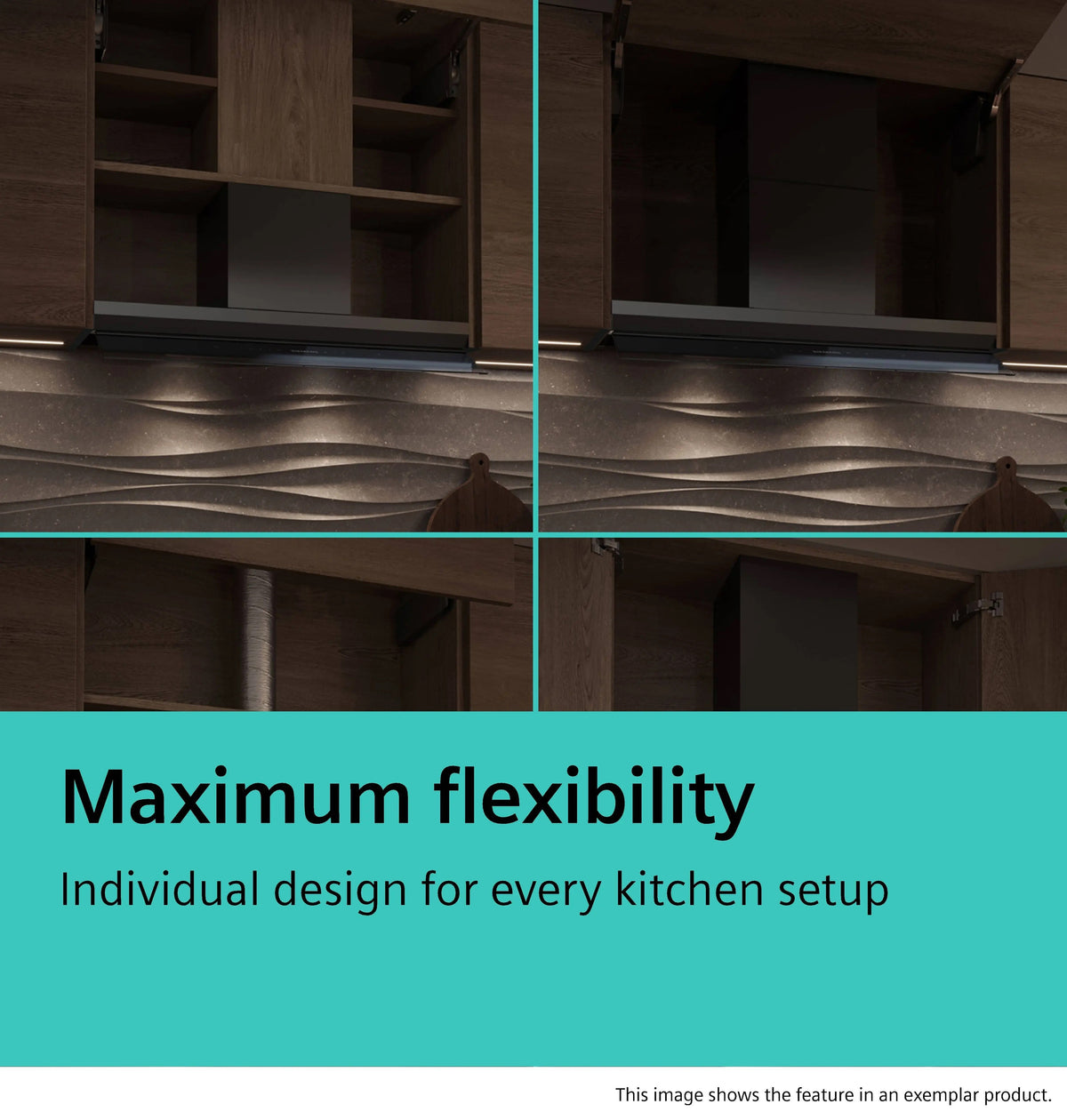 Siemens iQ700 Integrated Design Hood 90 cm clear glass black printed, Matt black LJ98BET60B