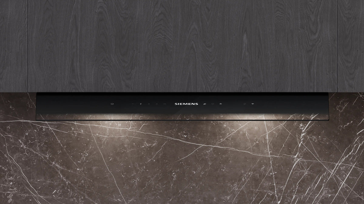 Siemens iQ700 Integrated Design Hood 80 cm clear glass black printed, Matt black LJ88BET60B