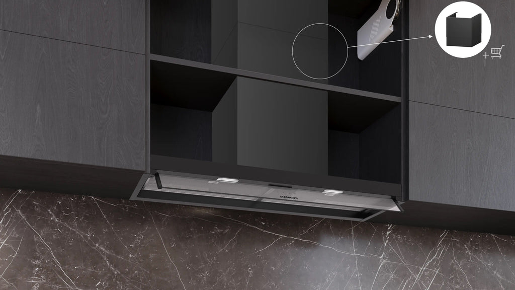 Siemens iQ300 Integrated Design Hood 90 cm clear glass, Matt black LJ95BCC60B