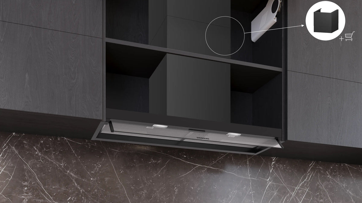 Siemens iQ300 Integrated Design Hood 90 cm clear glass, Matt black LJ95BCC60B
