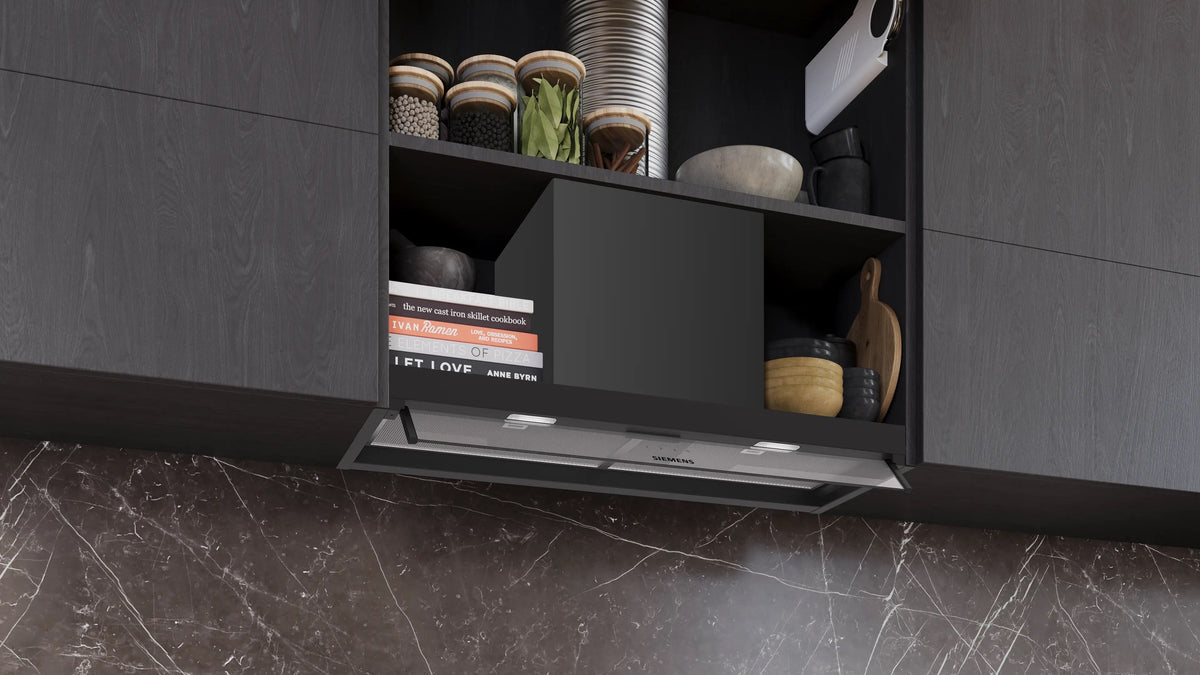 Siemens iQ300 Integrated Design Hood 80 cm clear glass, Matt black LJ85BCC60B