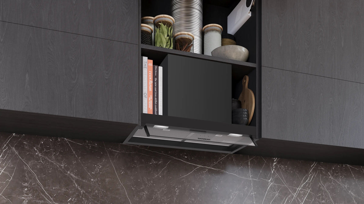 Siemens iQ300 Integrated Design Hood 60 cm clear glass, Matt black LJ65BCC60B