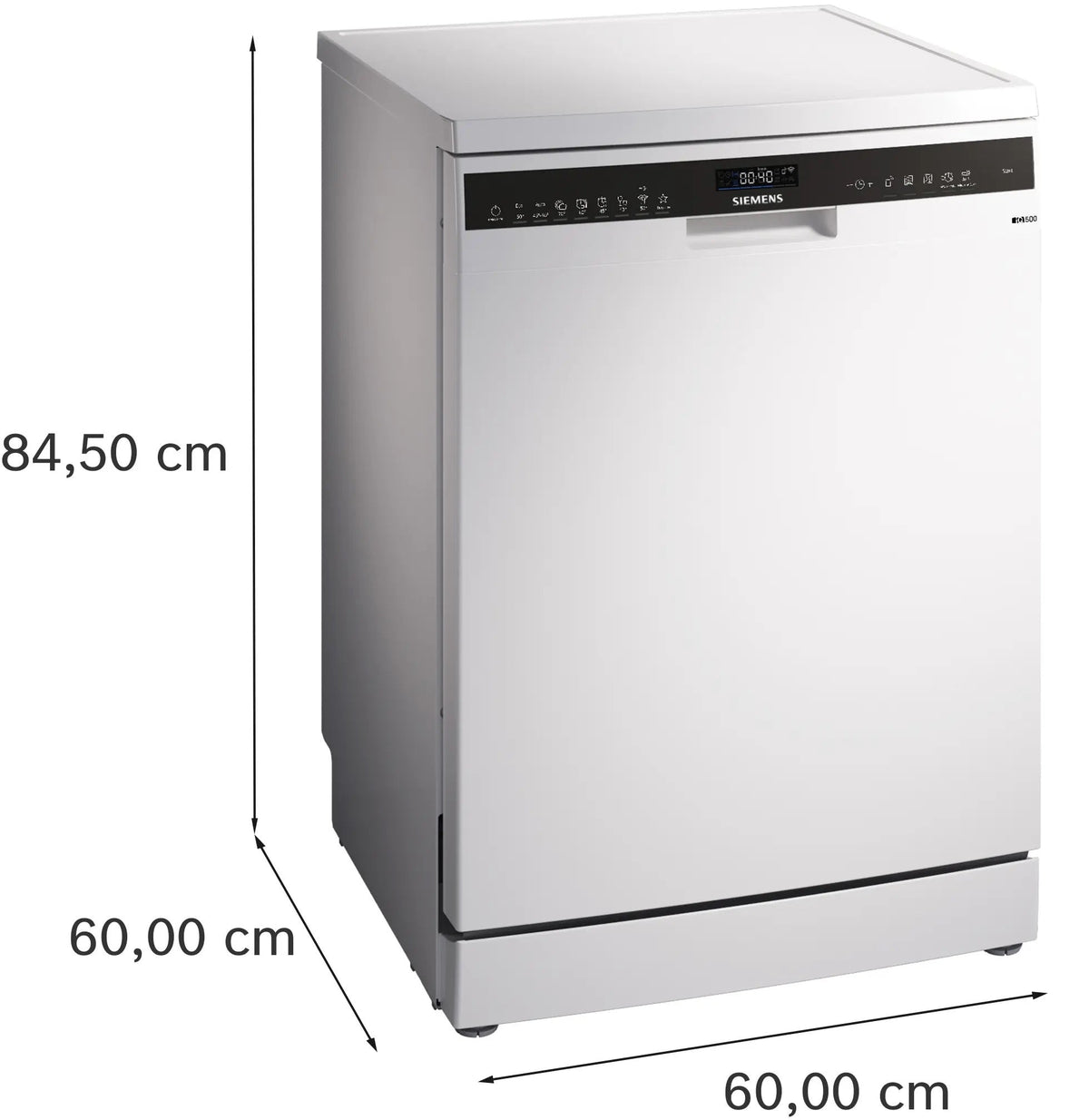 Siemens iQ500 Free-standing dishwasher 60 cm White SN25EW13CE
