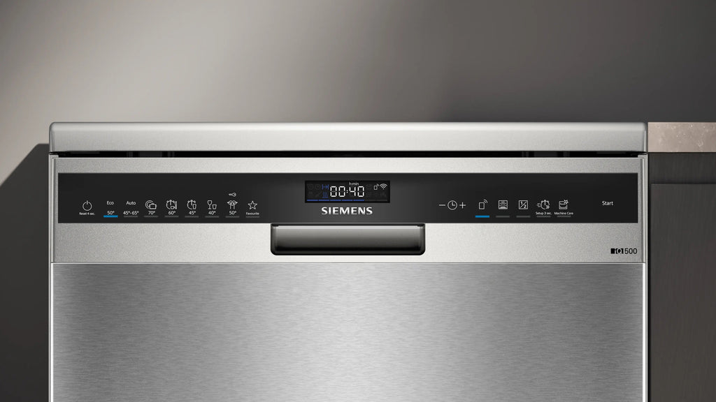 Siemens iQ500 Free-standing dishwasher 60 cm Brushed steel anti-fingerprint SN25EI13CE