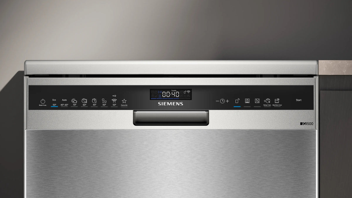 Siemens iQ500 Free-standing dishwasher 60 cm Brushed steel anti-fingerprint SN25EI13CE
