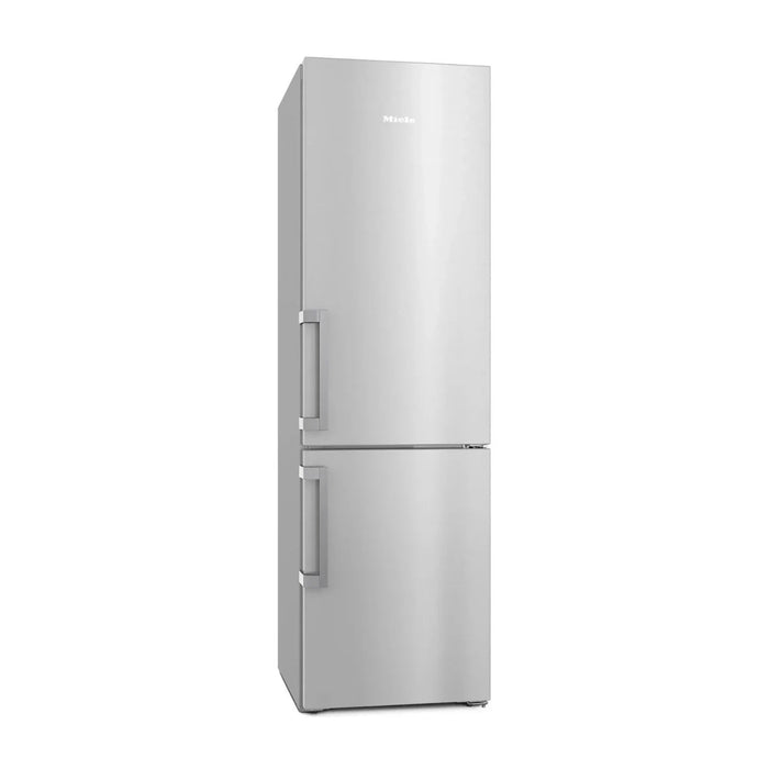 Miele KFN4797CD CLST Fridge Freezer in Cleansteel – front view