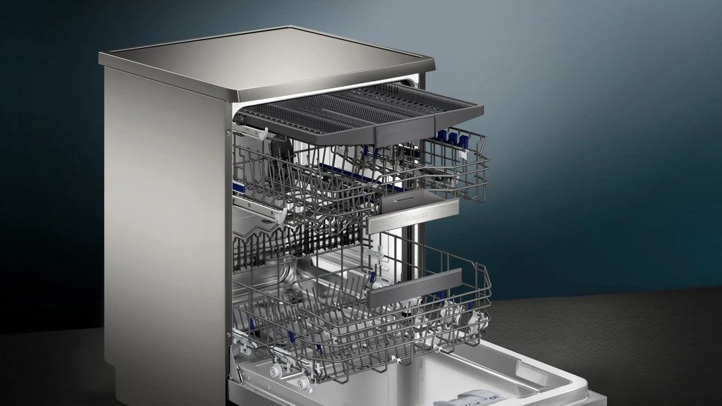 Siemens iQ500 Free-standing dishwasher 60 cm Brushed steel anti-fingerprint SN25EI13CE
