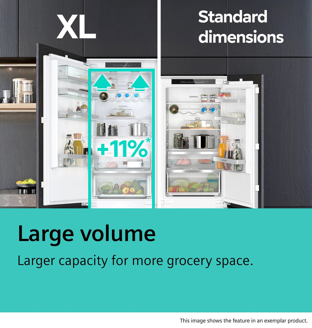 Siemens iQ300 Built-in fridge-freezer with freezer at bottom 193.5 x 55.8 cm flat hinge KI96NVFD0G