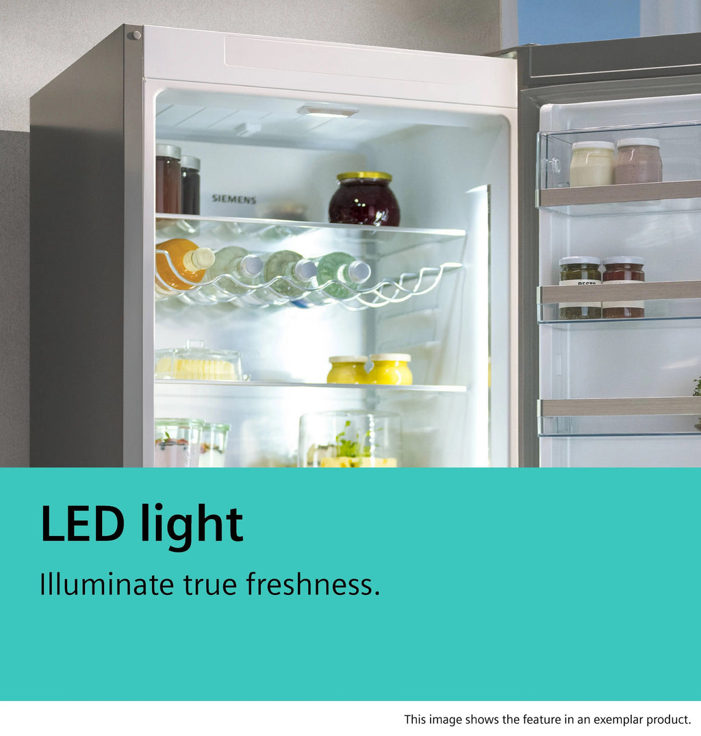 Siemens iQ300 Built-in fridge-freezer with freezer at bottom 193.5 x 55.8 cm flat hinge KI96NVFD0G