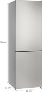 Siemens iQ300 Free-standing fridge-freezer with freezer at bottom 186 x 60 cm Brushed steel KG36NVICG