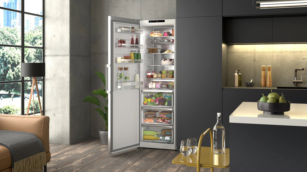 Siemens iQ300 Free-standing fridge 186.2 x 59.5 cm Inox KS36NVICGG