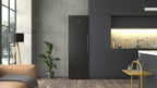 Siemens iQ500 Free-standing fridge 186.2 x 59.5 cm Brushed black steel antiFingerprint KS36NAXCG