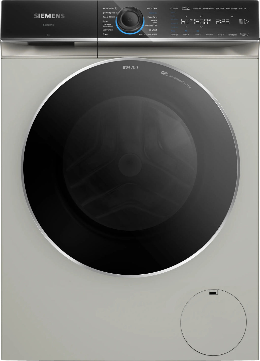 Siemens iQ700 Washing machine, front loader 11 kg max. 1600 rpm, Silver inox WG66B2AXGB