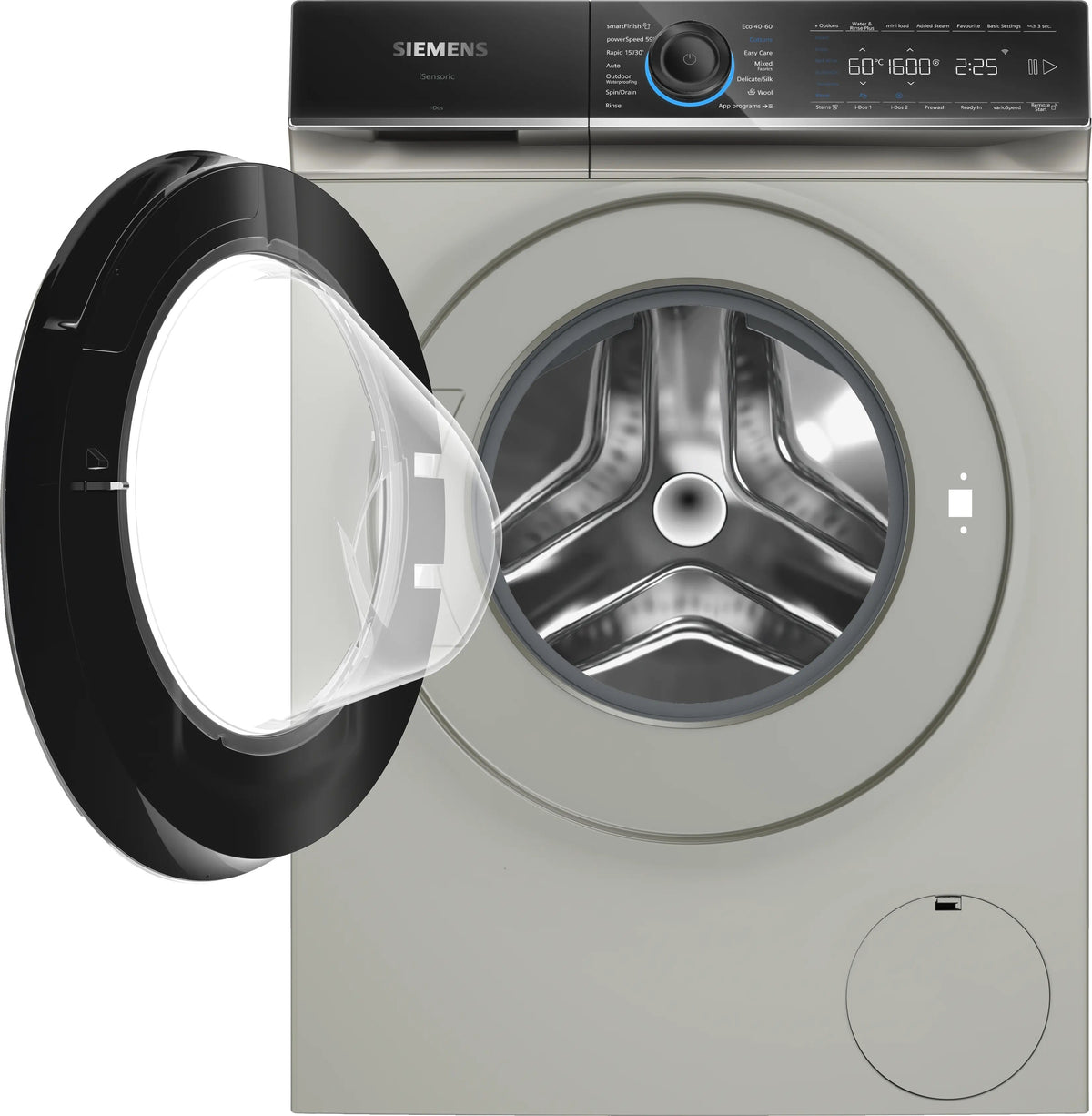 Siemens iQ700 Washing machine, front loader 11 kg max. 1600 rpm, Silver inox WG66B2AXGB