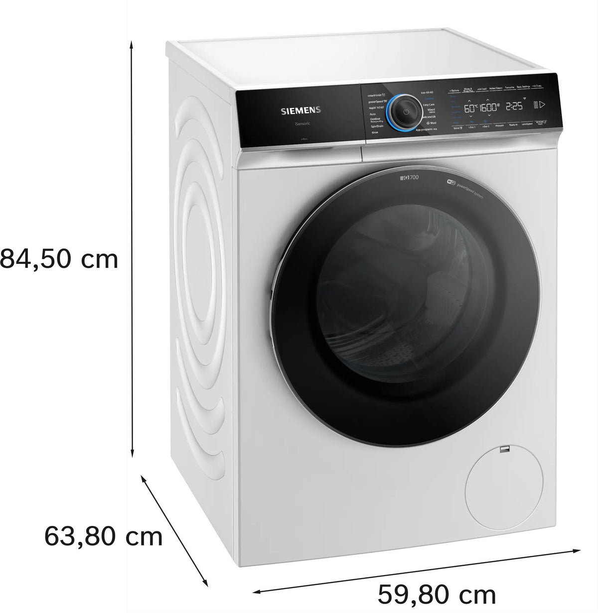 Siemens iQ700 Washing machine, front loader 11 kg max. 1600 rpm WG66B2A1GB