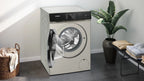 Siemens iQ500 Washing machine, front loader 10 kg max. 1600 rpm, Silver inox WG56H2AXGB