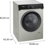Siemens iQ500 Washing machine, front loader 10 kg max. 1600 rpm, Silver inox WG56H2AXGB