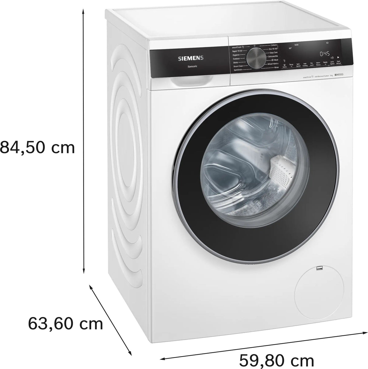 Siemens iQ500 Washing machine, front loader 9 kg max. 1600 rpm WG46G2Z4GB