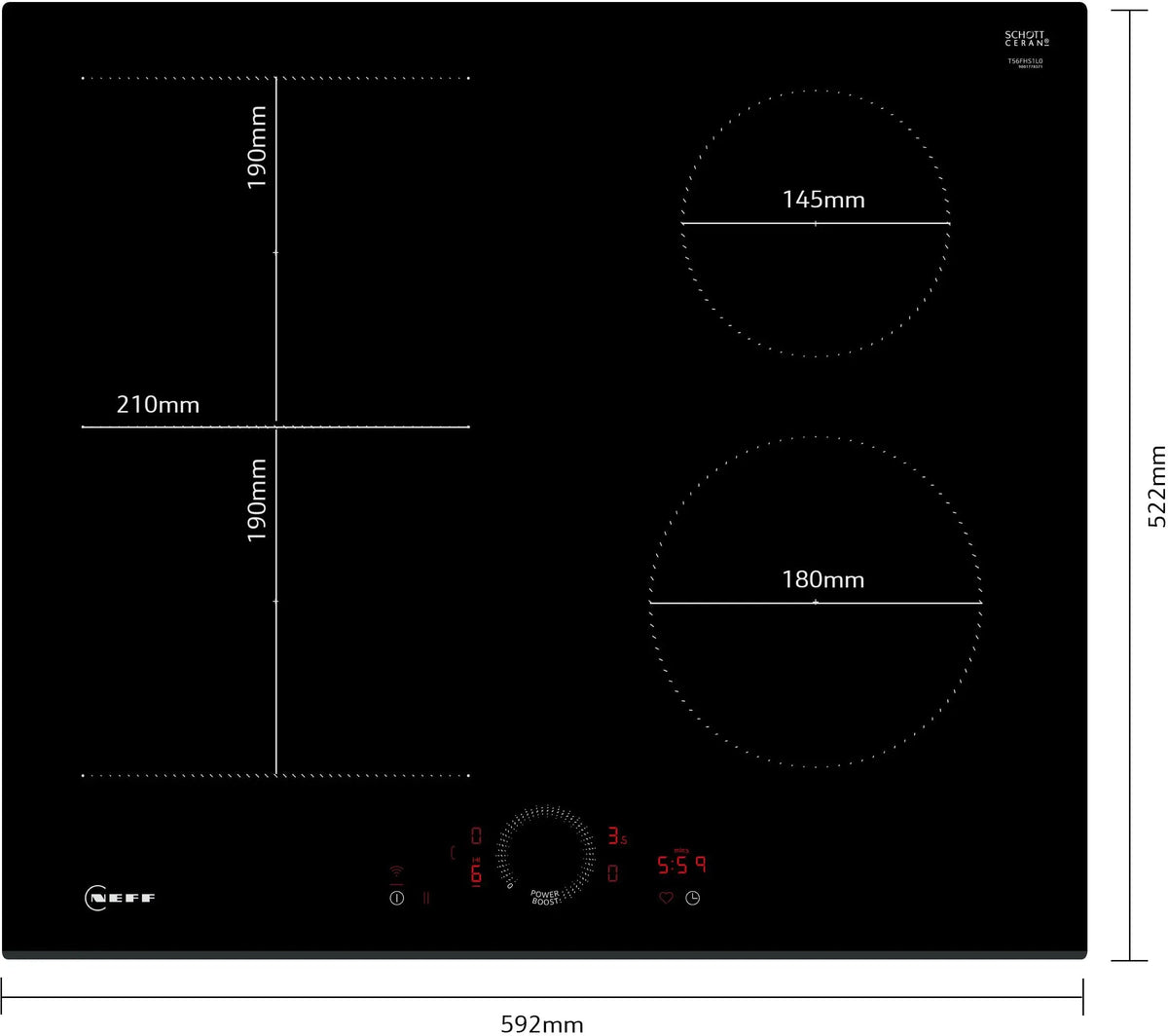 NEFF N 70 Induction Hob T56FHS1L0