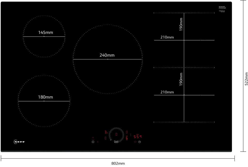 NEFF N 70 Induction Hob T58FHW1L0