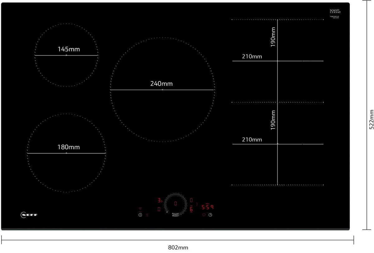 NEFF N 70 Induction Hob T58FHW1L0