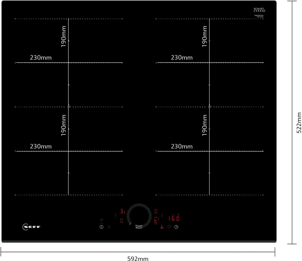 NEFF N 70 Induction Hob T66FHX4L0