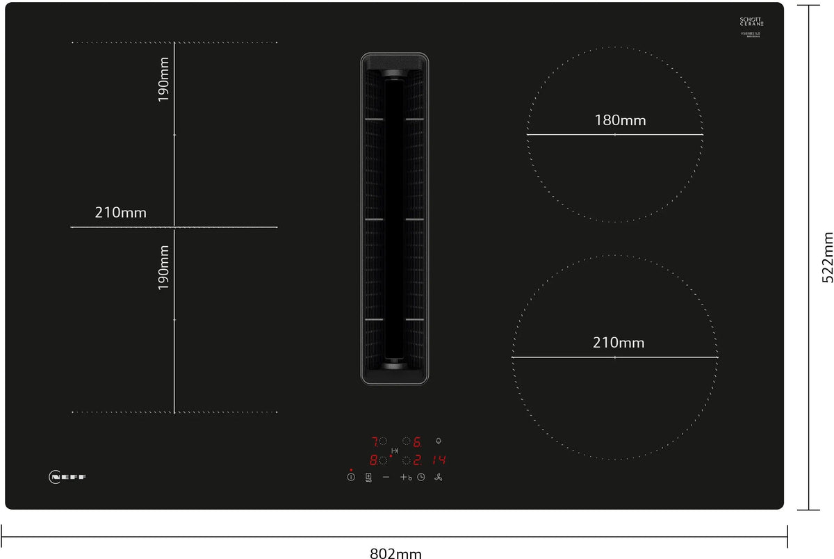 NEFF N 50 Extractor Hob V58NBS1L0
