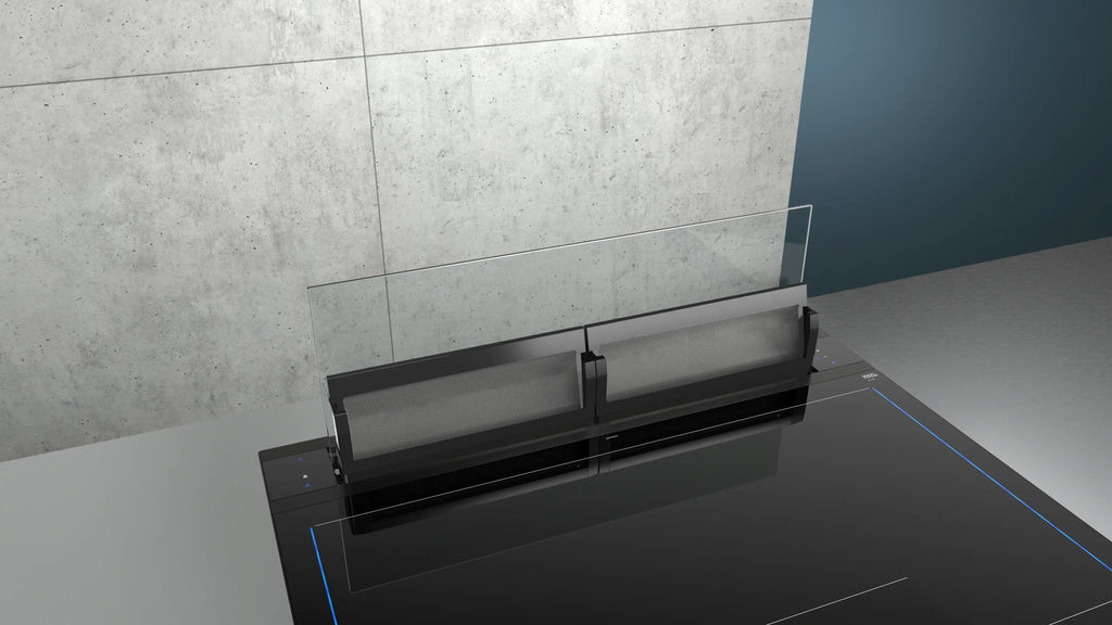 Siemens iQ700 Downdraft hood 90 cm clear glass, Black LD98WMM66