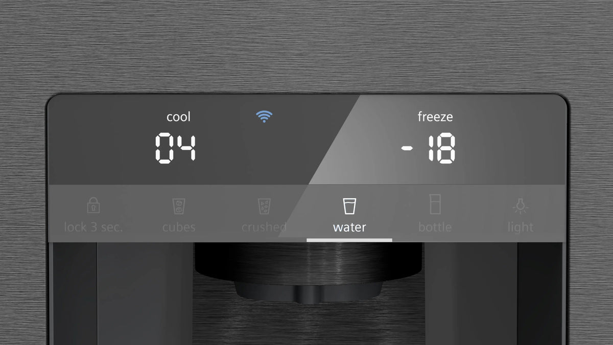 Siemens iQ700 Multi Door American Fridge Freezer 183 x 90.5 cm Brushed black steel antiFingerprint, Total noFrost KF96DPXEA