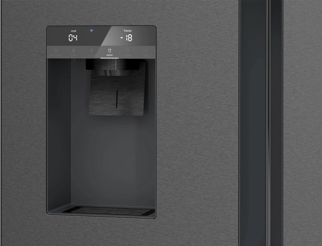 Siemens iQ700 Multi Door American Fridge Freezer 183 x 90.5 cm Brushed black steel antiFingerprint, Total noFrost KF96DPXEA