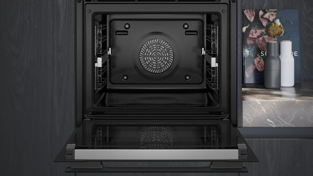 Siemens iQ700 Built-in oven with added steam function 60 x 60 cm Black HR976GMB1B
