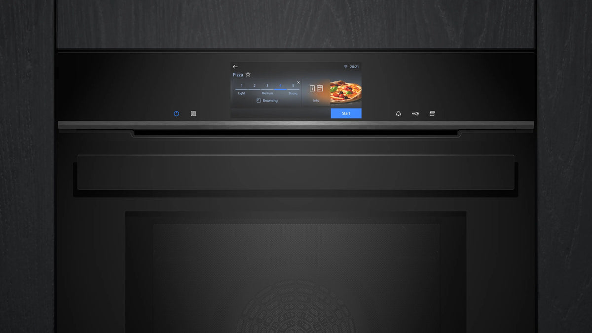 Siemens iQ700 Built-in oven with added steam and microwave function 60 x 60 cm Black HN978GQB1B