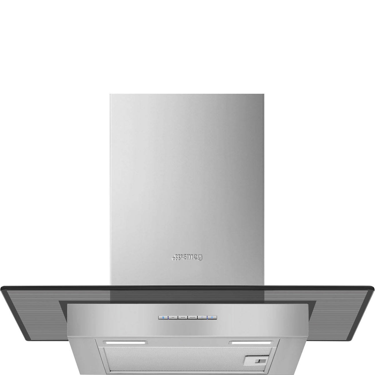 Universal Chimney Cooker Hood, Stainless Steel and Glass