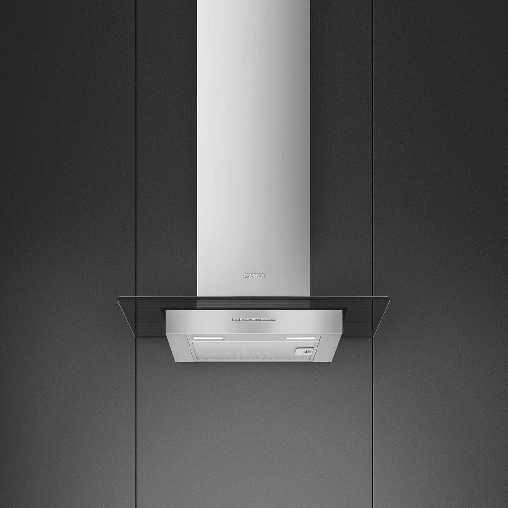 Universal Chimney Cooker Hood, Stainless Steel and Glass